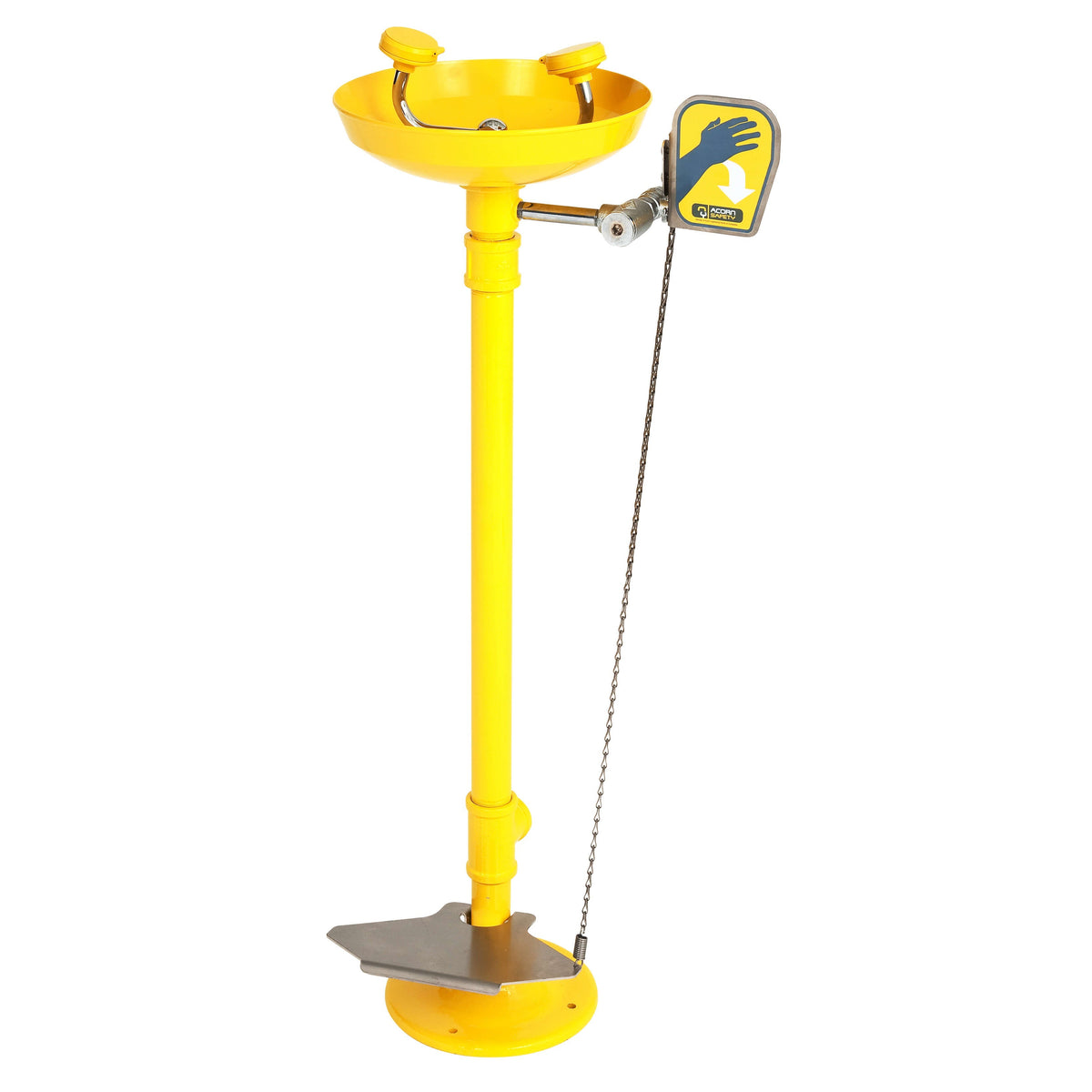 S0320 Plastic Bowl, Pedestal Mount Eye Wash with Foot Pedal