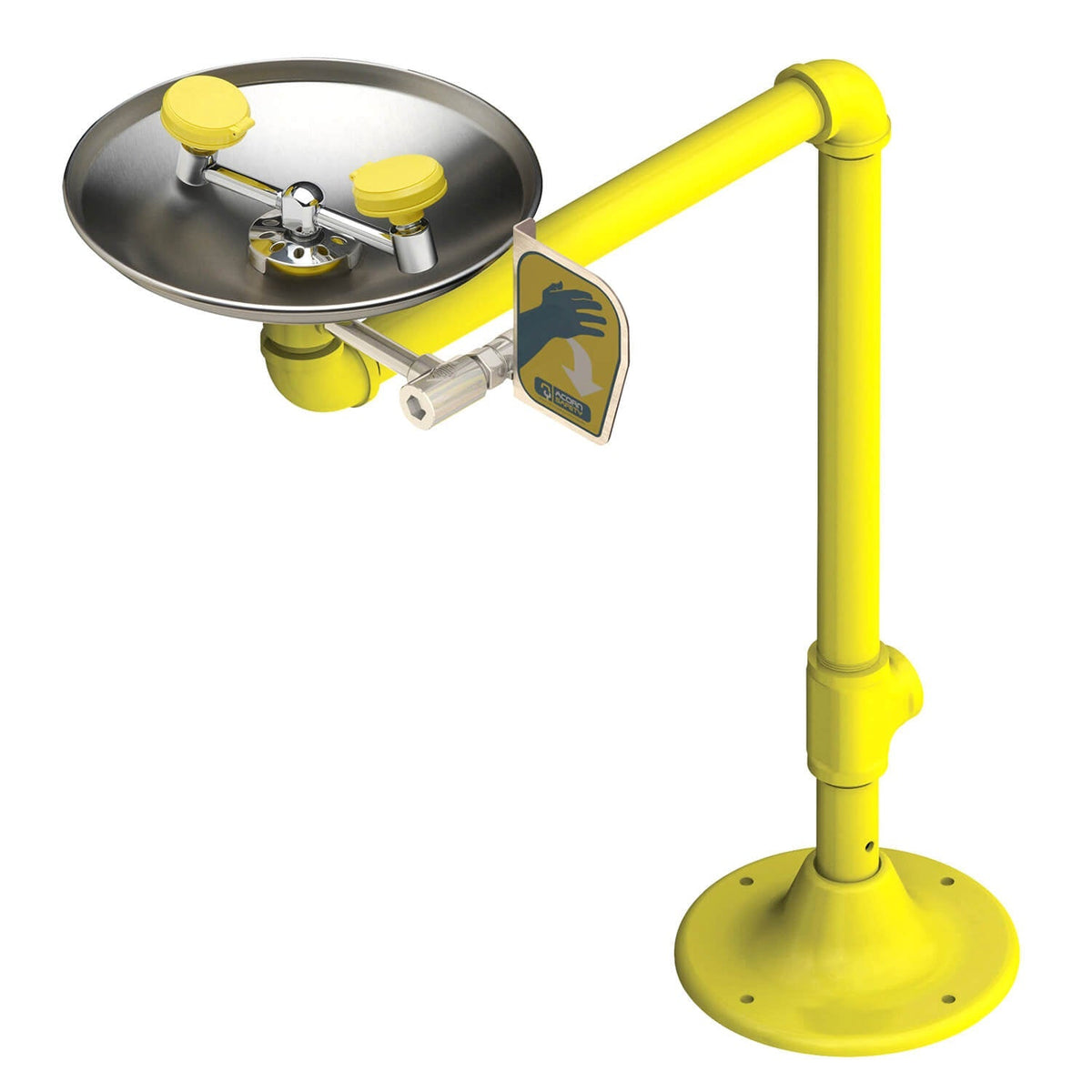 S0340-BF Barrier-Free, Pedestal Mount Eye Wash