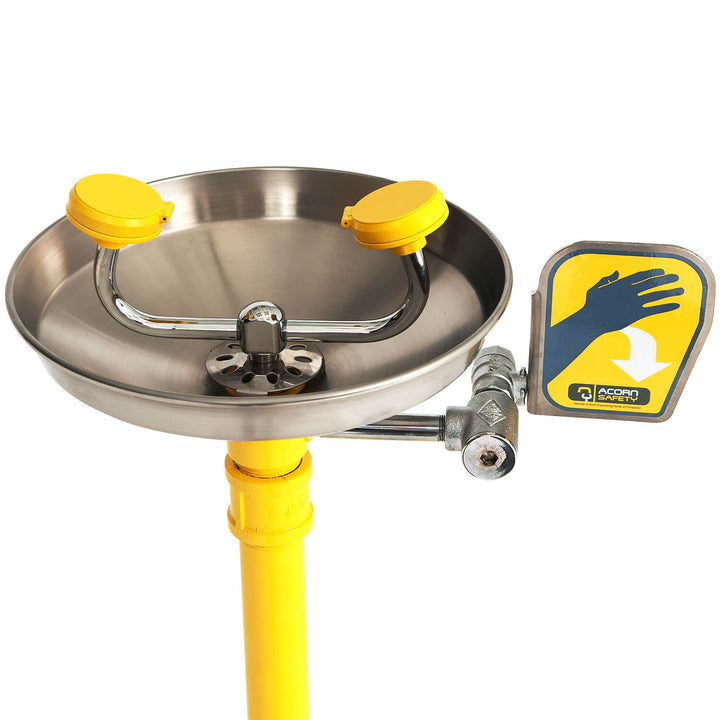 S0340 - Stainless Steel Bowl, Pedestal Mount Eye Wash Close-up