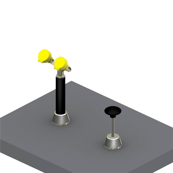 Stay-Open Deck Mount Eye Wash Drench Hose with Push Down Valve