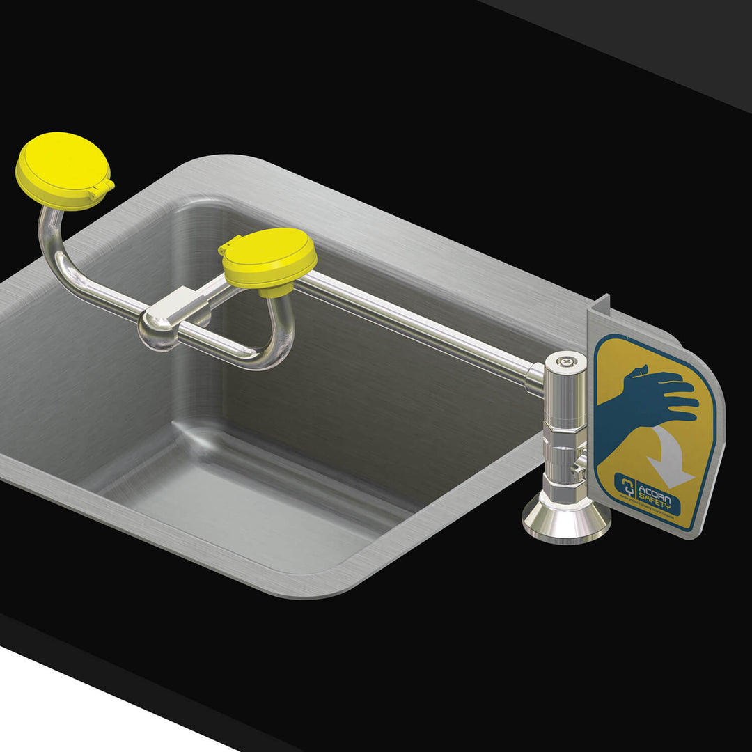 S0A60 Deck-Mount, 90° Swivel Eye-Face Wash