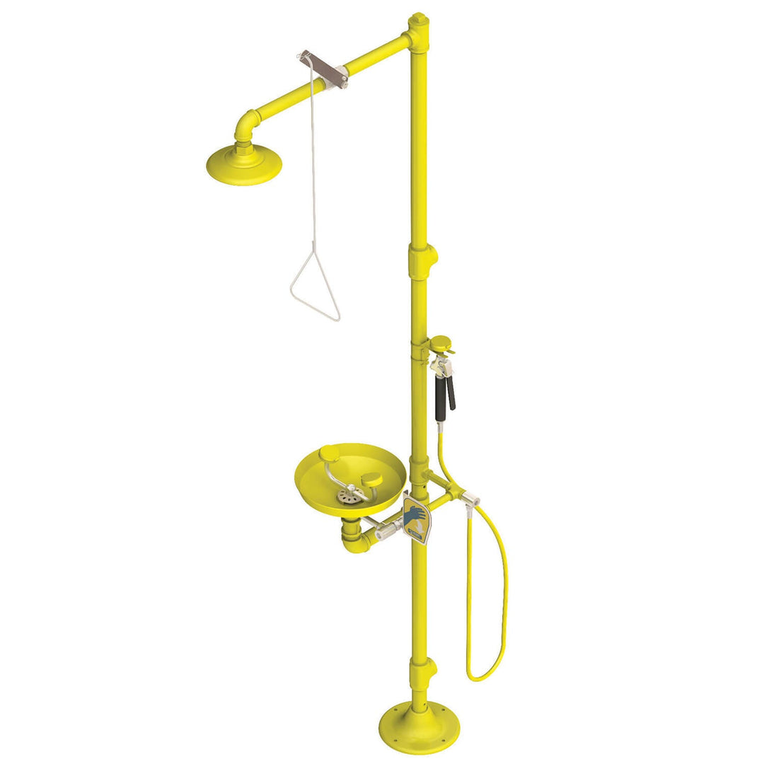 S1320 Pedestal Safety Shower with Plastic Bowl Eye Wash Station