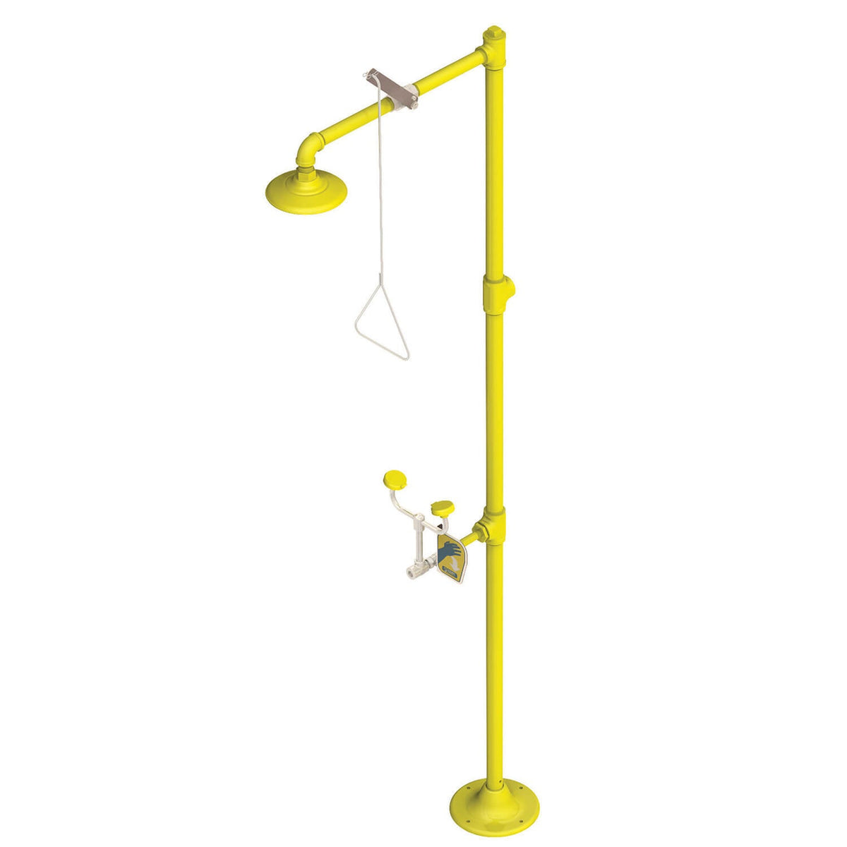 S1360 - Plastic Head Pedestal Safety Shower with Eye Wash, Less Bowl