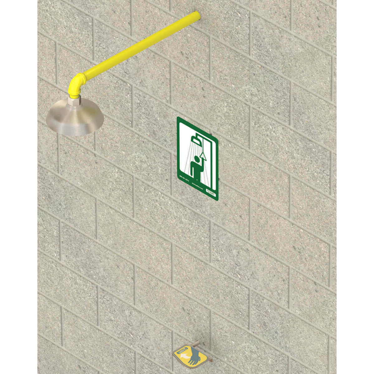 S2200-FRV - Freeze-Resistant Stainless Steel Safety Shower