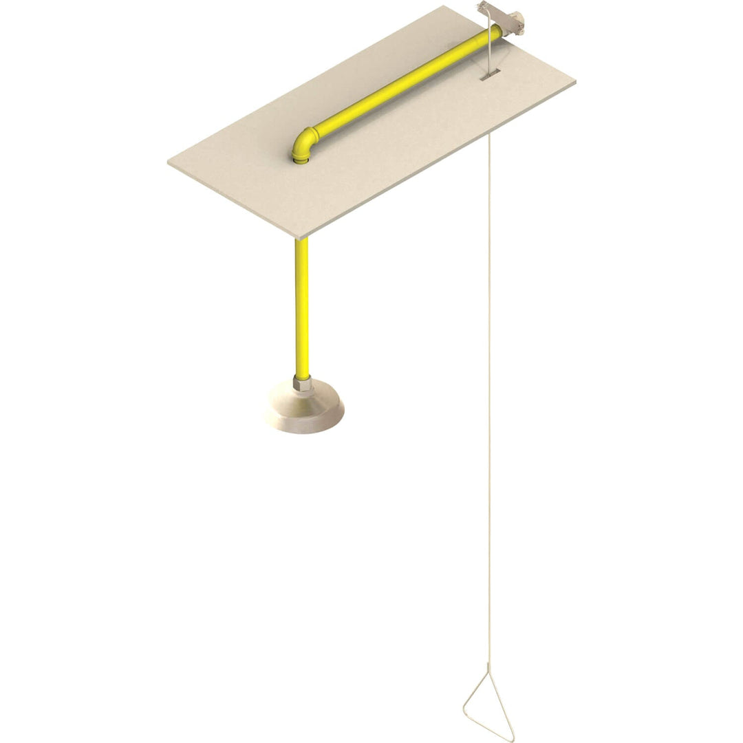 Stainless Steel Head, Horizontal Mount Barrier-Free Safety Shower - 27" Ceiling Shower Pipe Extension and 85" Pull Rod