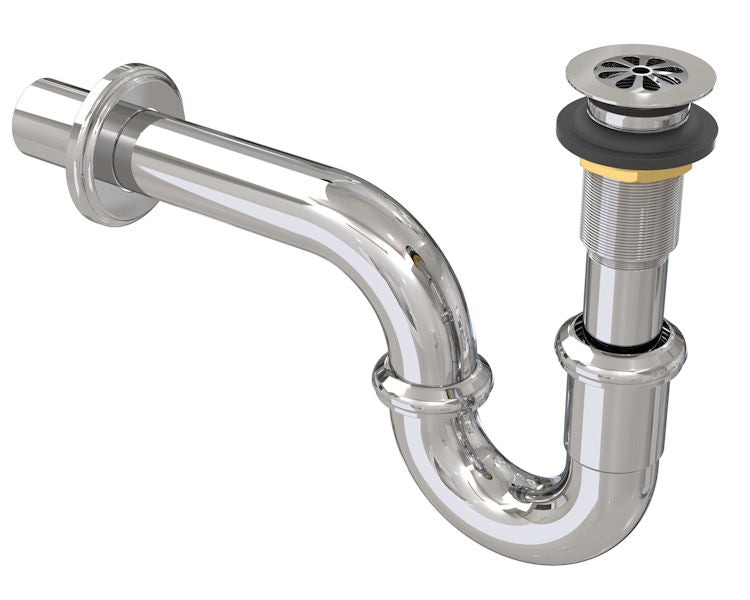 Daisy Strainer and 1 1/2" P-Trap, Chrome