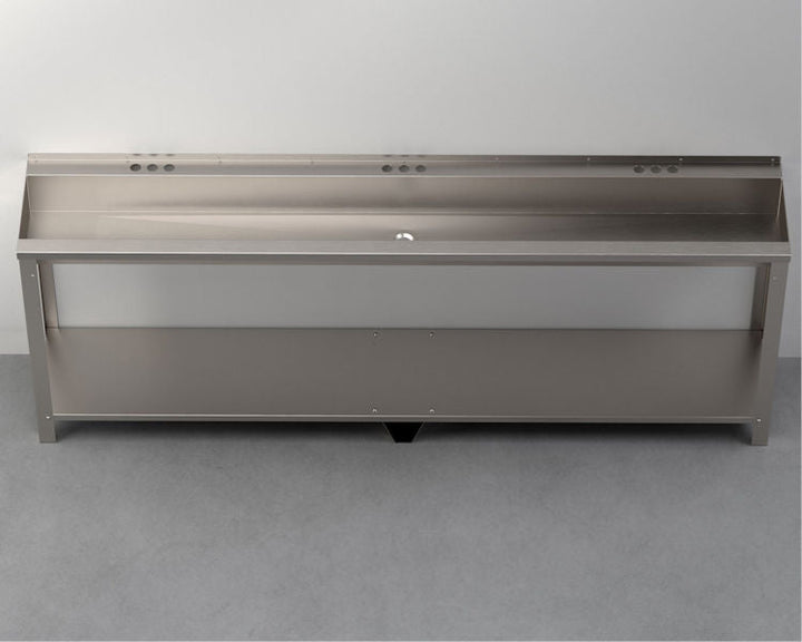 Three-Station, Stainless Steel, Hand Wash Trough Sink
