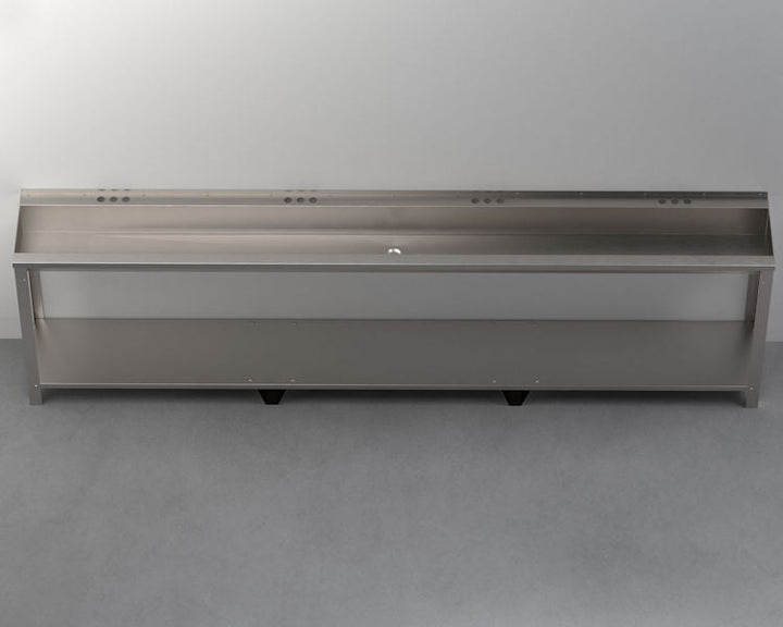 Four-Station, Stainless Steel, Hand Wash Trough Sink