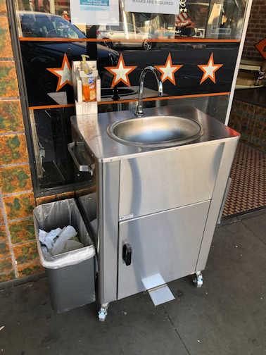 Deluxe Portable Foot Pump Operated Sink