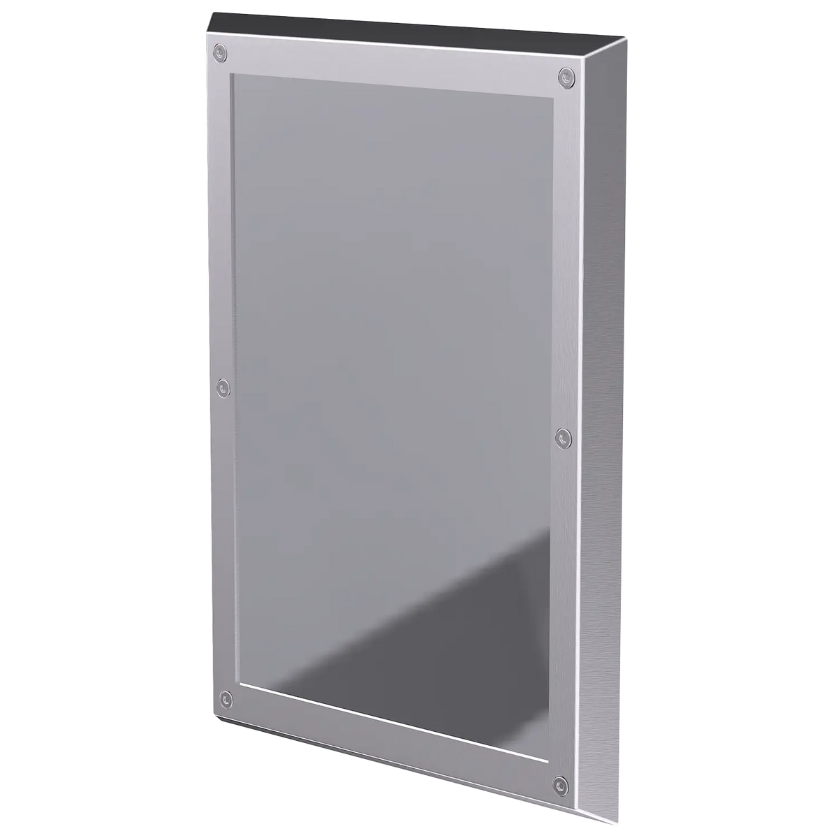 Ligature-Resistant 13" x 17" Stainless Steel Mirror is designed to enhance safety in washrooms.