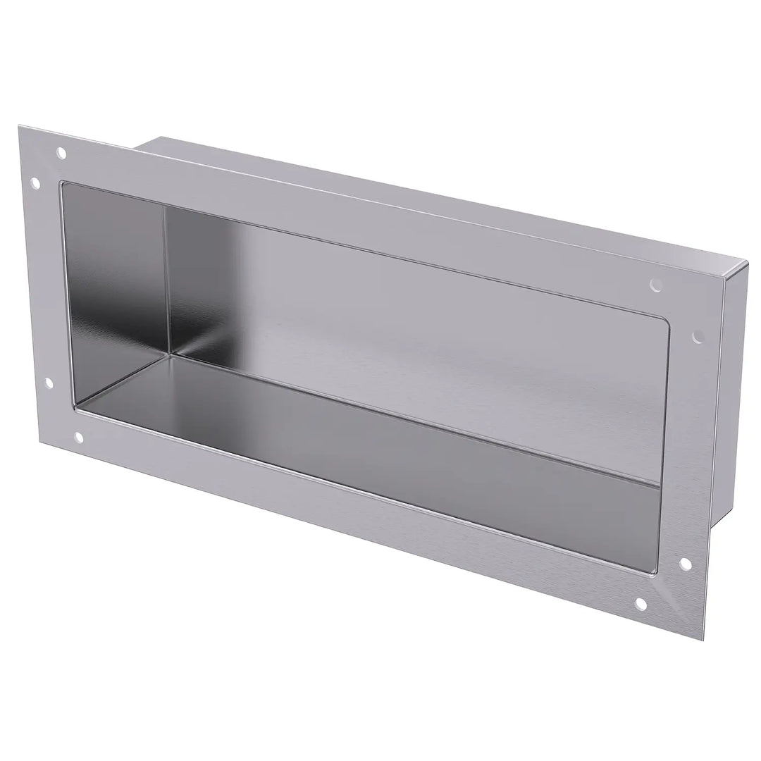 Recessed Shelf with Ligature-Resistant Design - Stainless Steel, Powder Coated