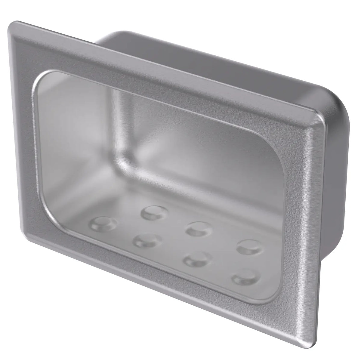 stainless steel ligature-resistant recessed soap dish