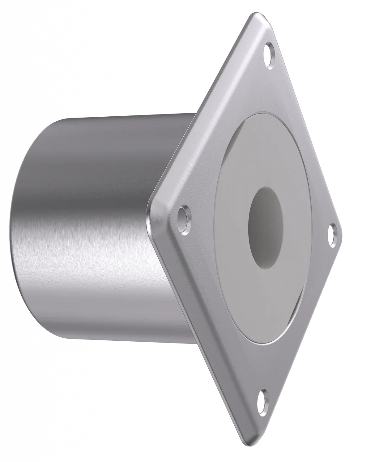 durable, ligature-resistant recessed circular stainless steel toilet paper holder.