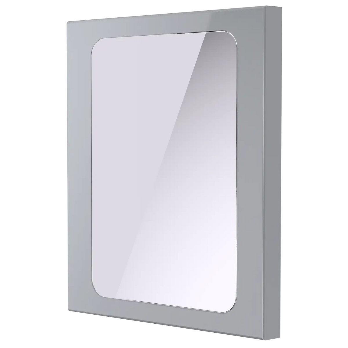 Durable Stainless Steel Framed Bathroom Mirror with Concealed Front Mounting.