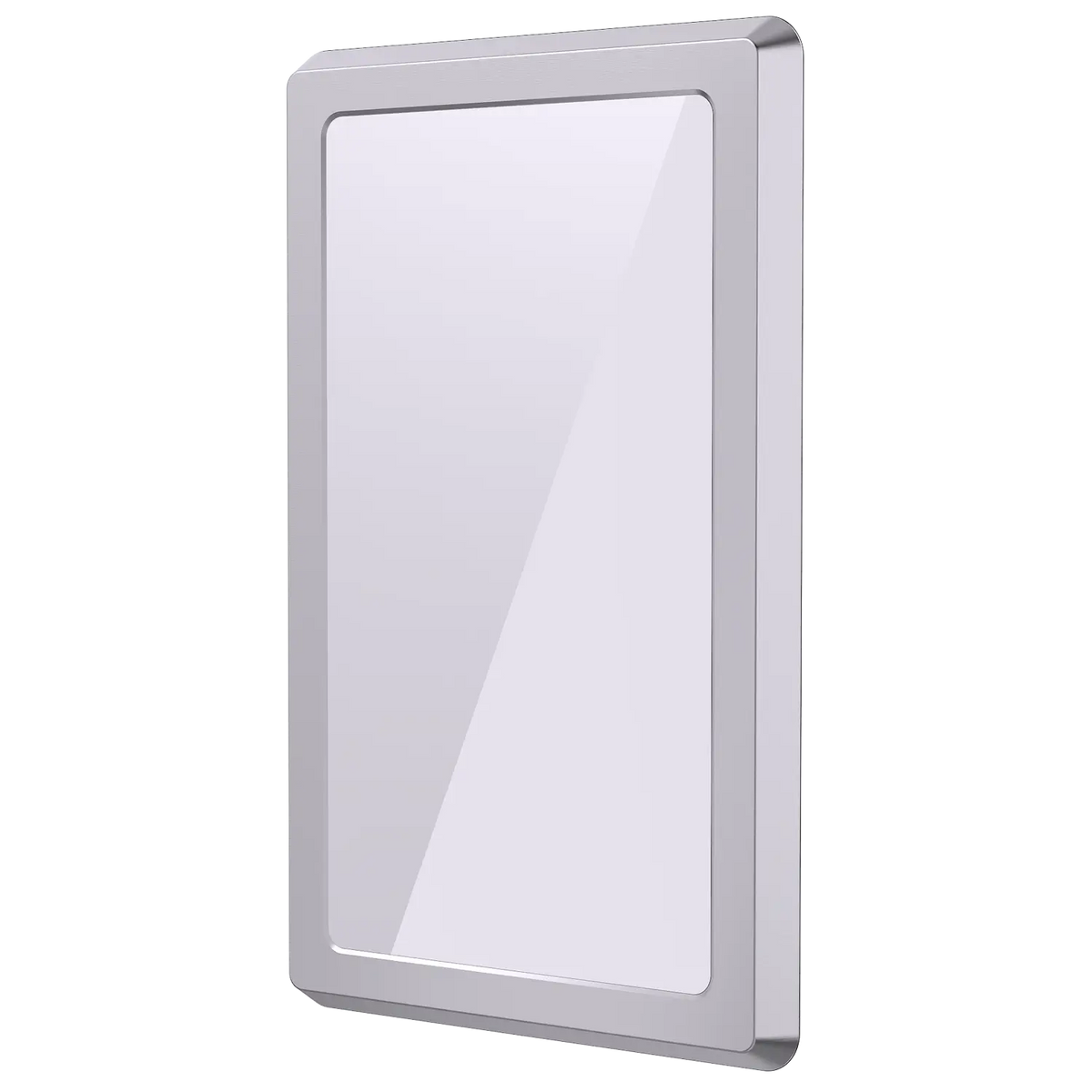 Ligature-resistant solid-surface framed washroom mirror designed for safety and durability.