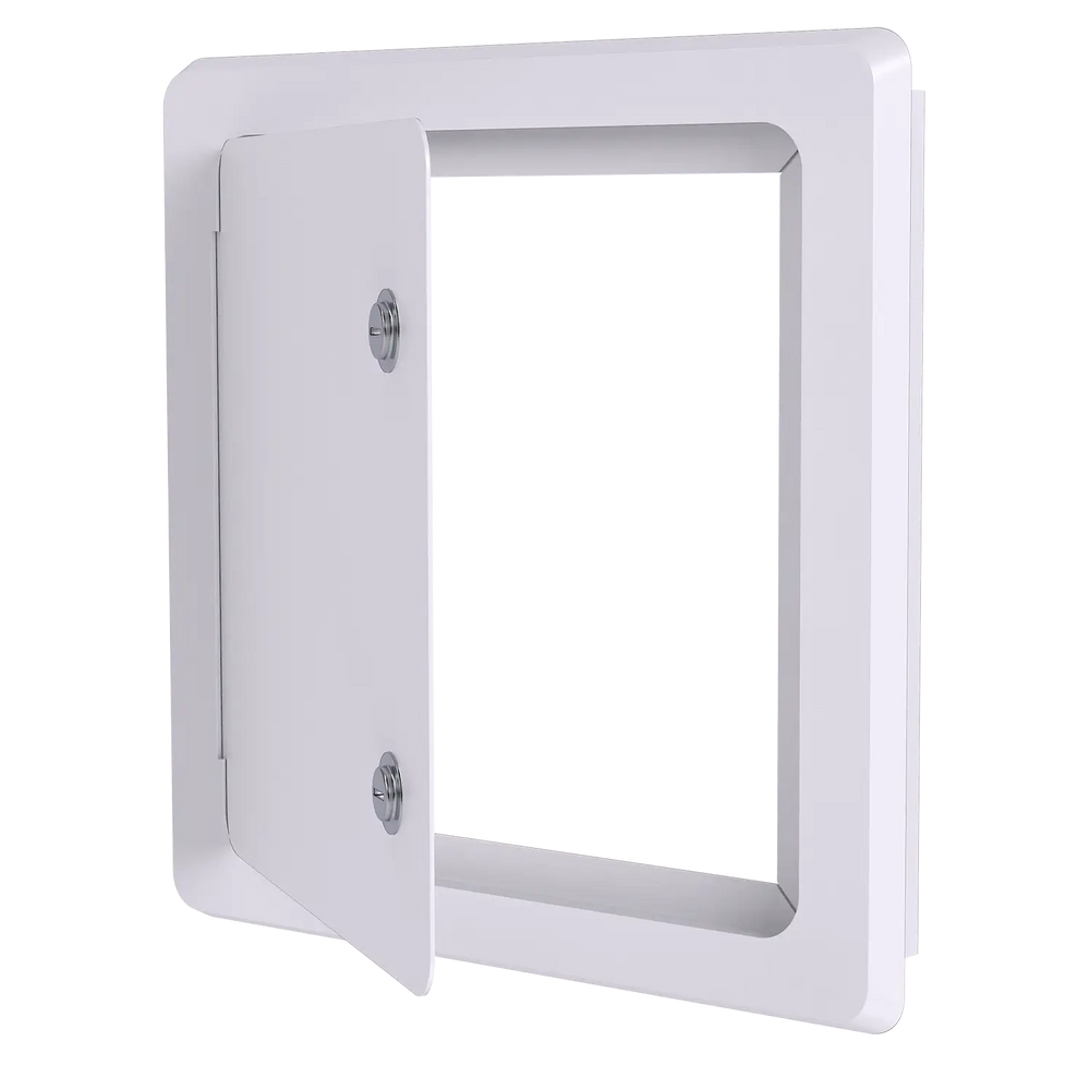 powder-coated white stainless steel ligature resistant access panel