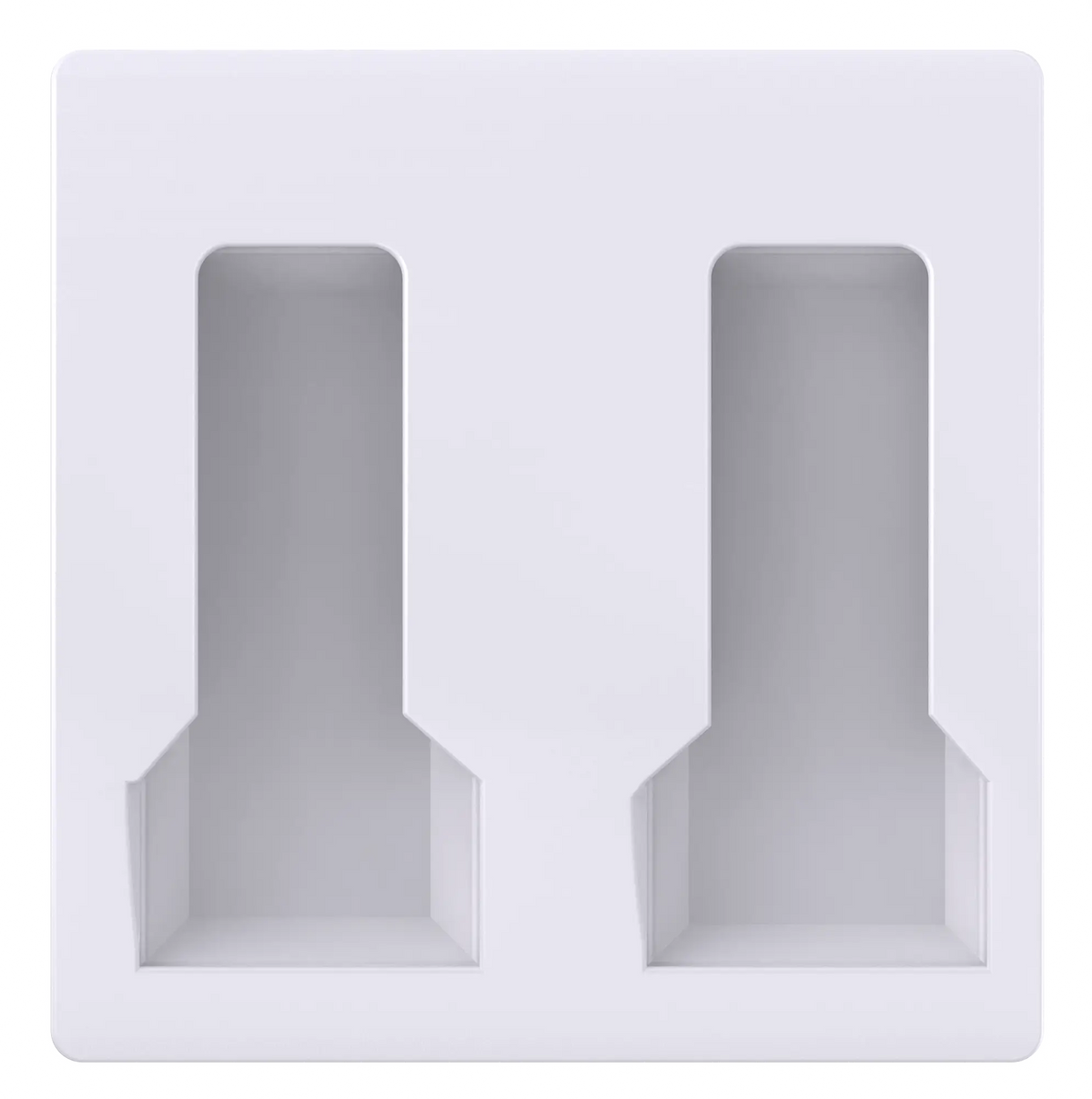 ligature-resistant two-bay c-fold paper towel dispenser.