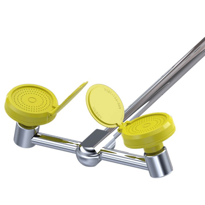 Stainless Steel, Horizontal Mount Safety Shower and Recessed Eye-Face Wash