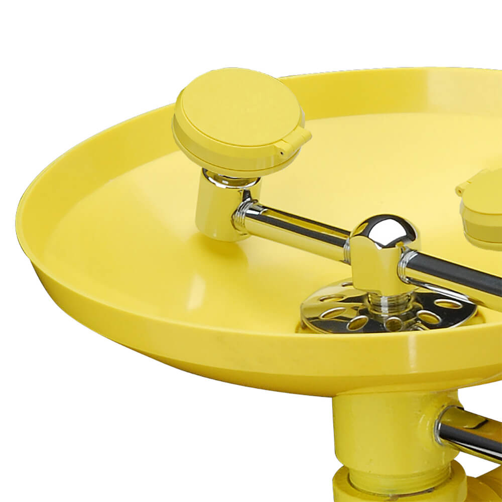 S0320-BF Barrier-Free, Plastic Bowl, Pedestal Mount Eye Wash Close-up