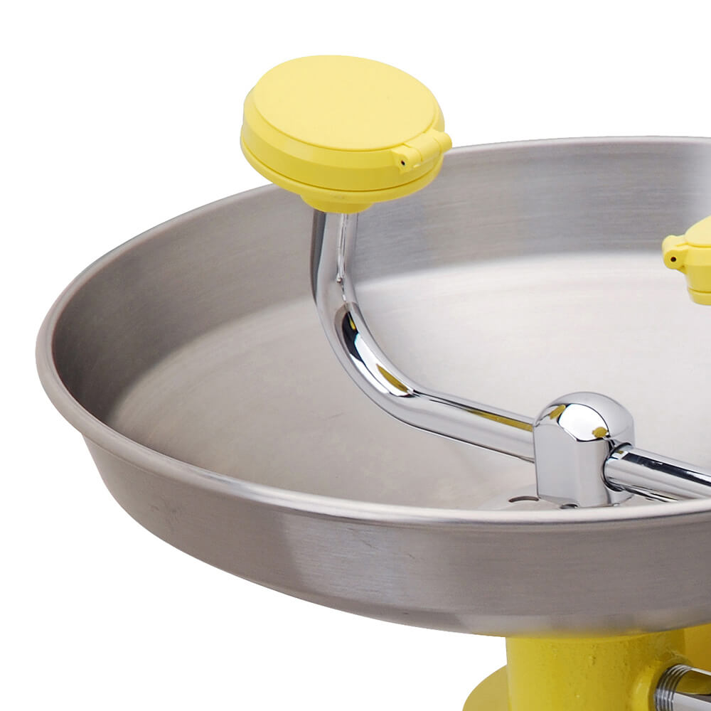 S0340-AS All-Stainless Steel Pedestal Mount Eye Wash Spray Head Close-up