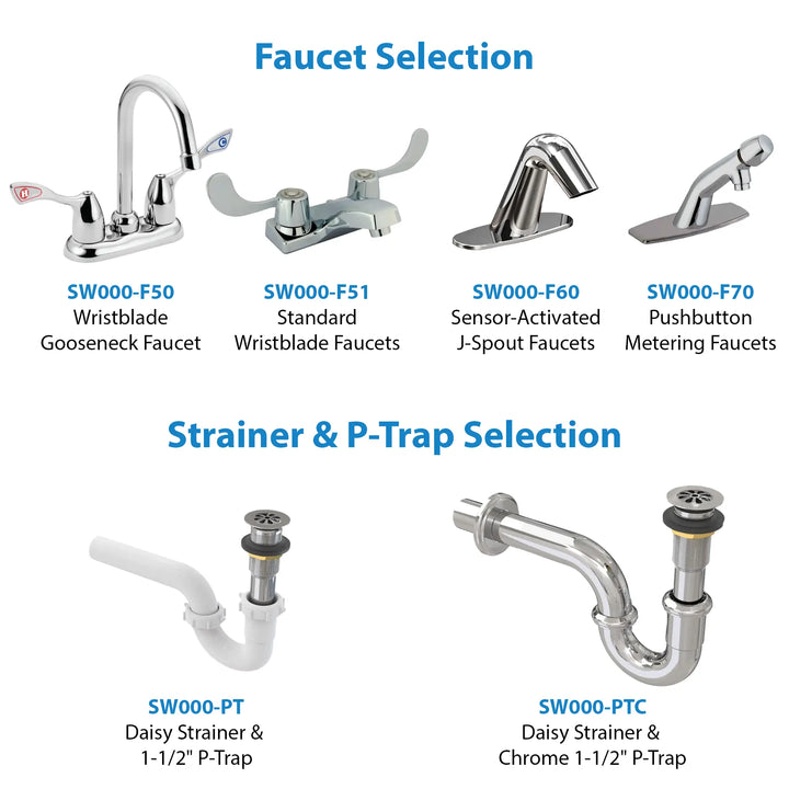 90" Commercial Deluxe 3-Station Stainless Steel Wall-Mount Trough Sink