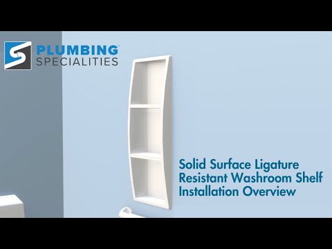 Secure and Easy-to-Install Ligature-Resistant 10" Wide Recessed Shelving