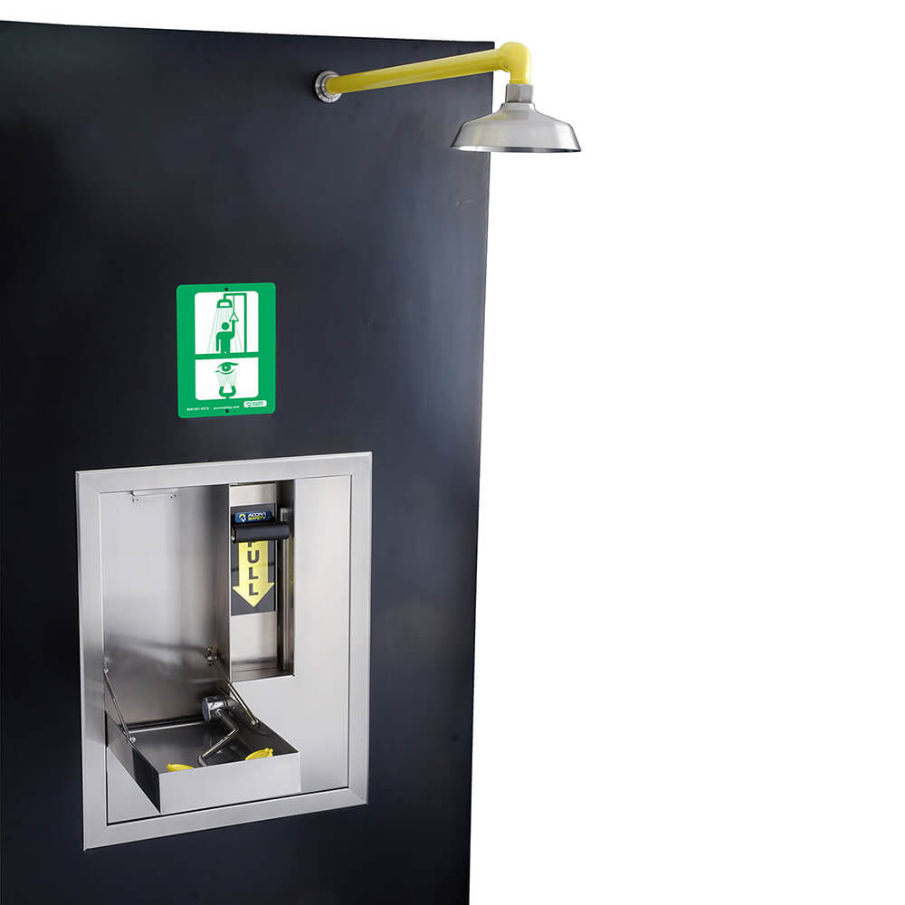 S2260-PAN-RA Horizontal Mount Safety Shower with Eye Wash Station