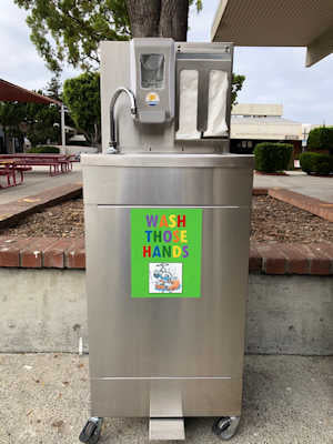 Value-Priced Stainless Steel Foot Pump Operated Portable Sink