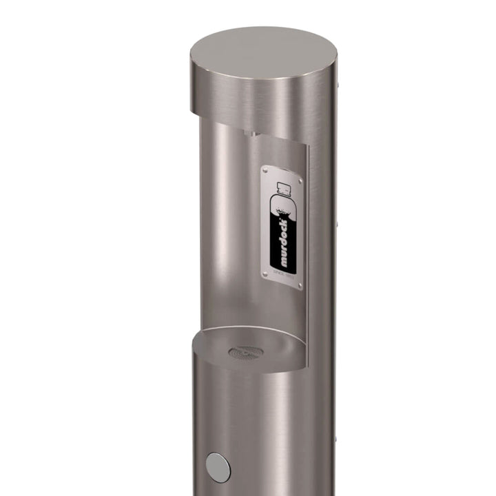 Pedestal Mounted Bottle Filler with Sensor & Pushbutton