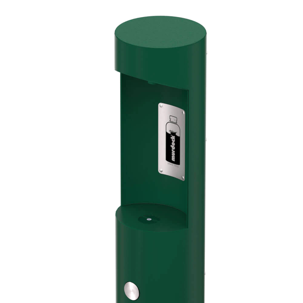 Pedestal Mounted Bottle Filler with Sensor & Pushbutton