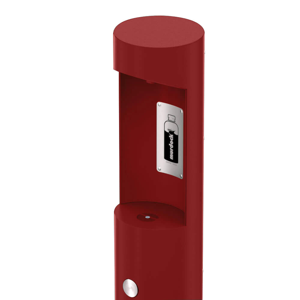 Pedestal Mounted Bottle Filler with Sensor & Pushbutton