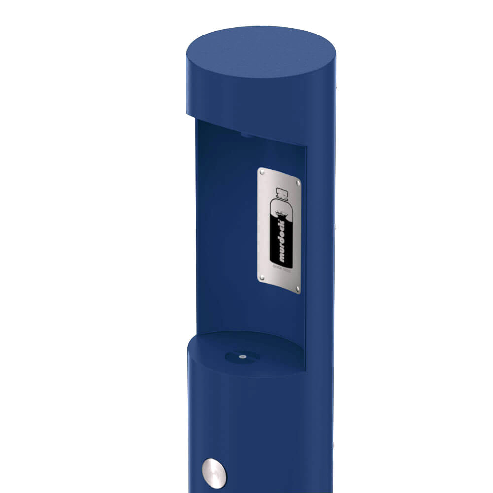 Pedestal Mounted Bottle Filler with Sensor & Pushbutton